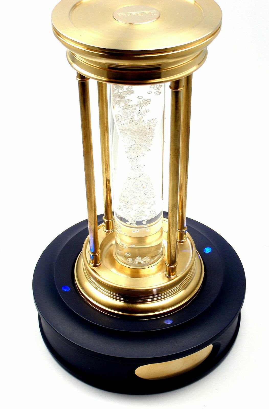 Exclusive De Beers Millennium 2000 Diamond Brass Hourglass - Rare Collectible Luxury Timepiece for Home Decor & Anniversary Gifts