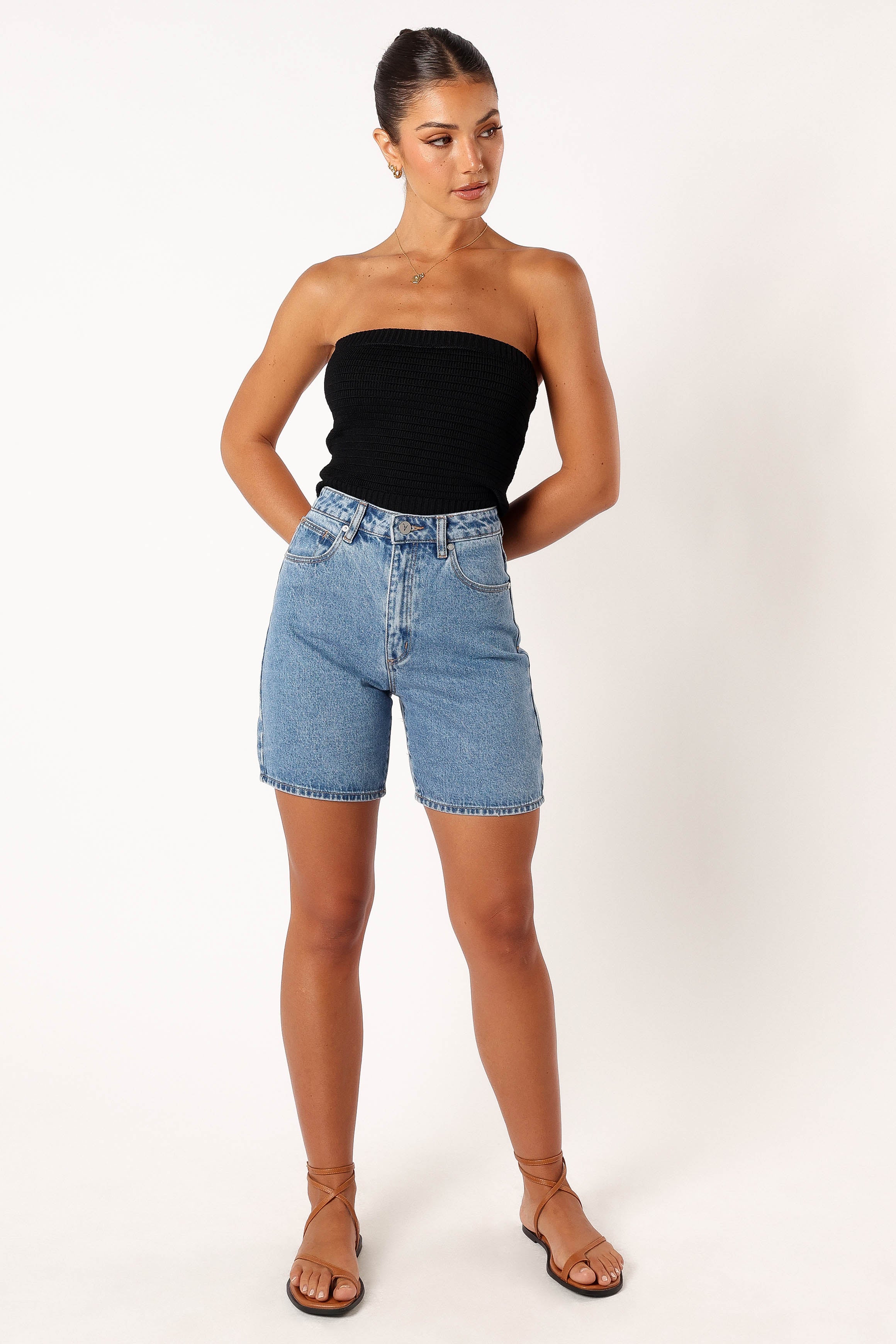 Abrand Carrie Shorts - Women's High Waist Denim Shorts for Summer | Comfortable & Stylish | Perfect for Beach, Travel & Casual Outings