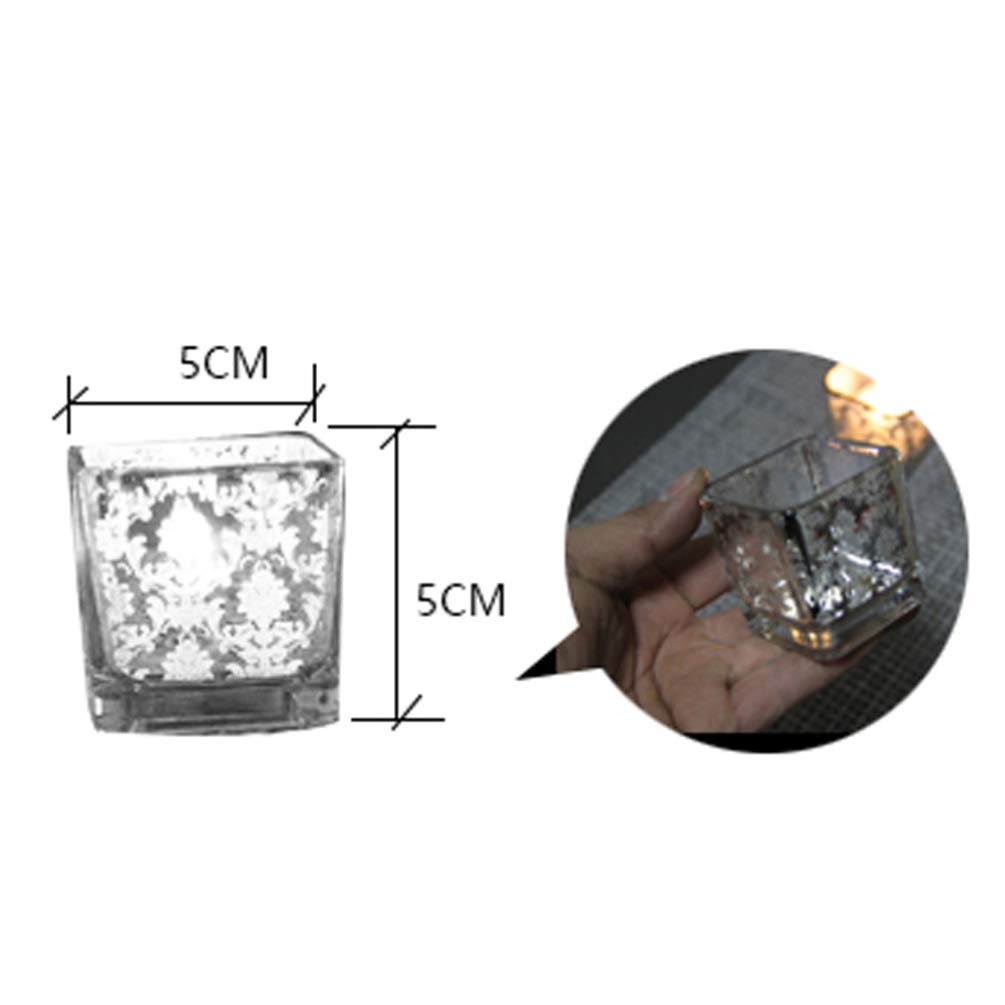 Uonlytech Glass Candle Holders - Elegant Candlesticks & Candle Light Holders for Home Decor, Wedding Centerpieces, and Romantic Dinner Settings