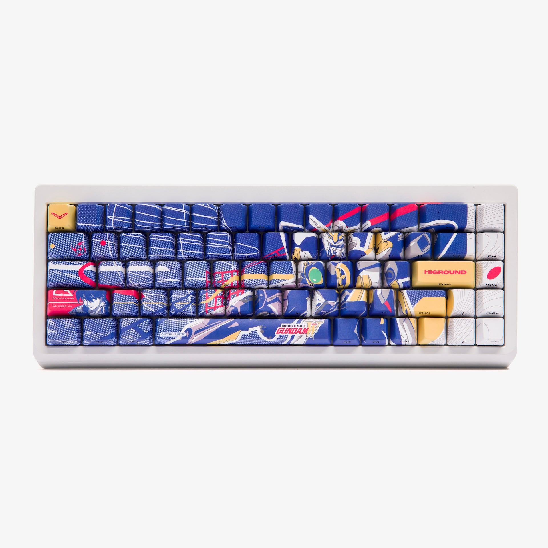 HG Summit 65 Mechanical Keyboard - Gundam Themed Custom Gaming Keyboard with RGB Backlight | Perfect for PC Gaming, Typing & Anime Enthusiasts