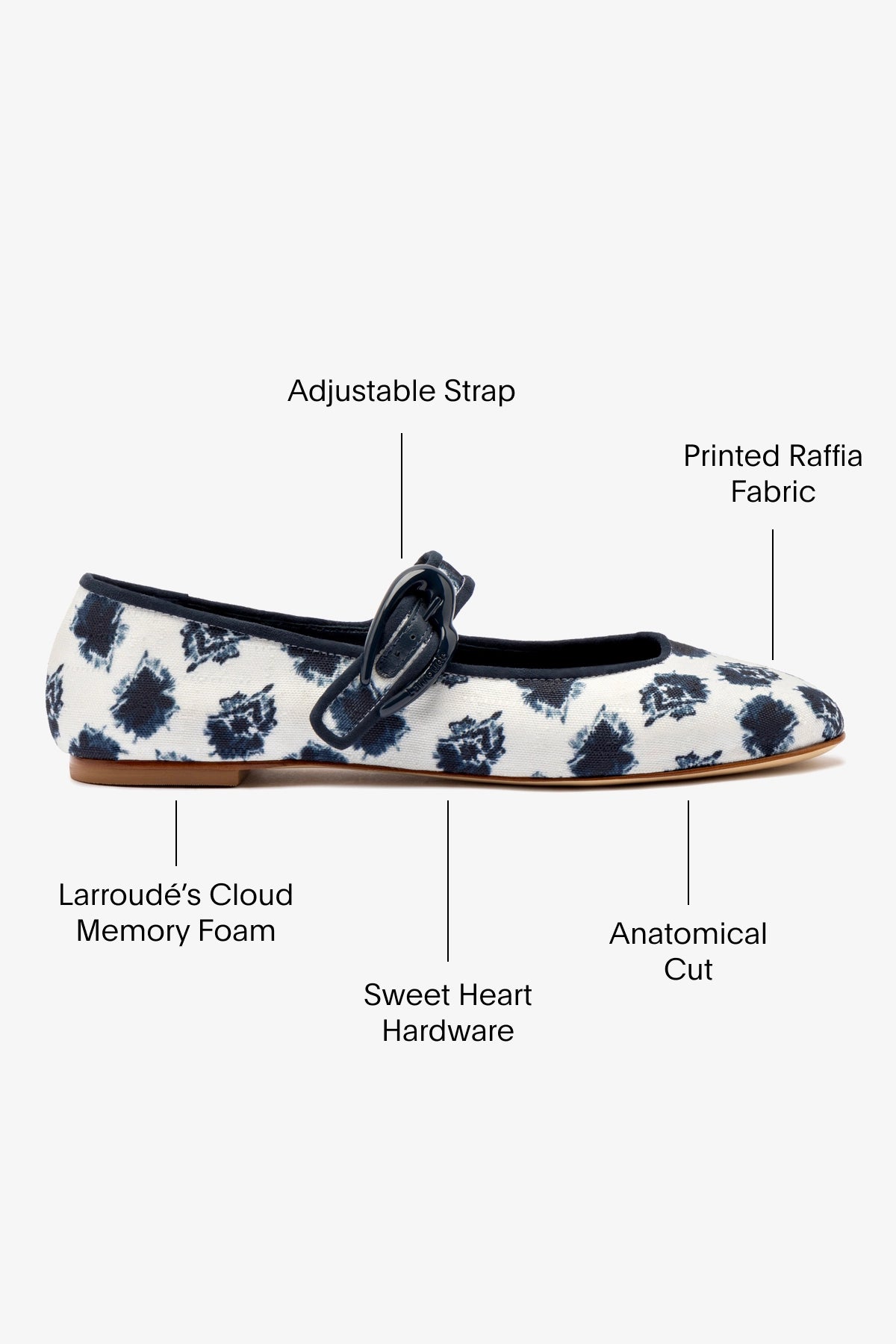 Larroudé x Jonathan Cohen Verona Ballet Flats in Tie-Dye Ocean Linen - Comfortable Women's Shoes for Work, Casual Outfits & Summer Fashion