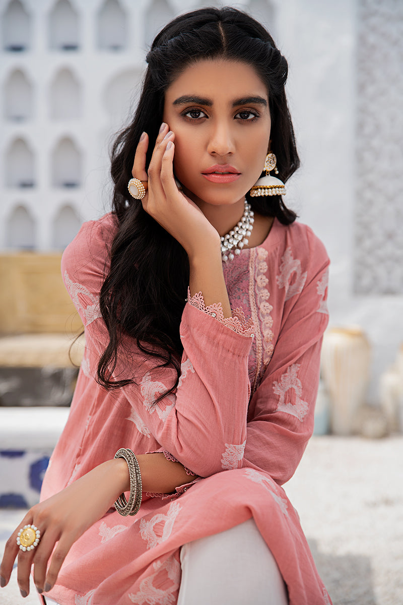 AFSANEH Embroidered Shirt for Women - Elegant Floral Design, Breathable Cotton Fabric - Perfect for Casual Wear, Office Outfits & Summer Fashion