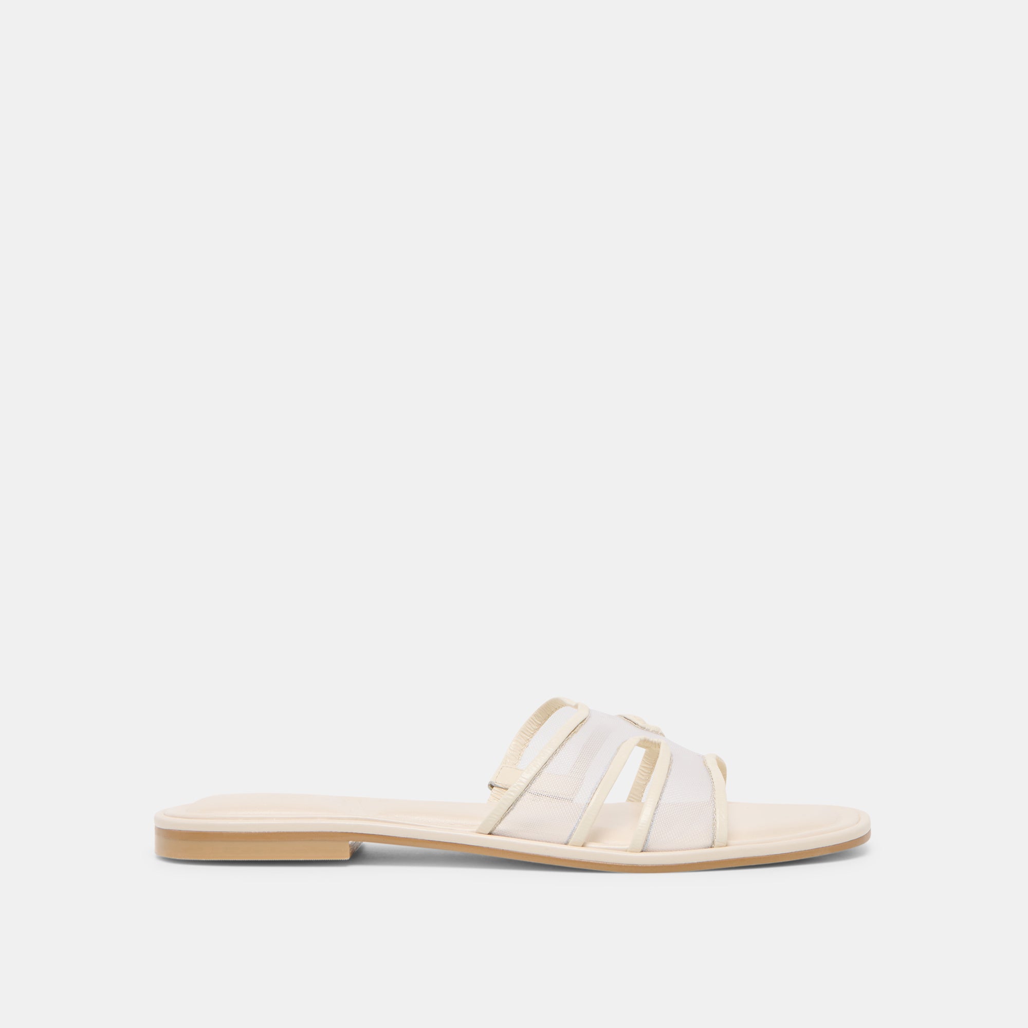 FLORI Women's Off-White Mesh Sandals - Breathable Comfortable Summer Beach Walking Shoes for Vacation, Travel & Casual Outings