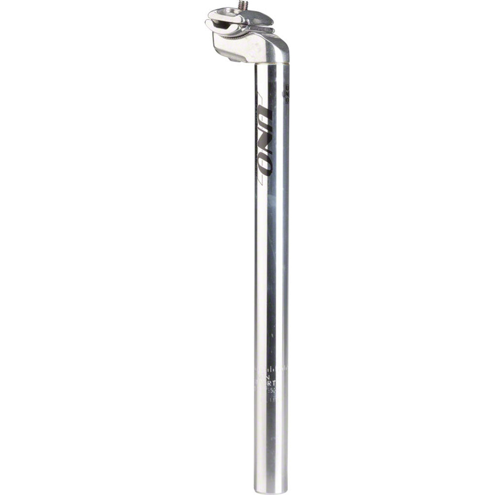 Kalloy Uno 602 Bike Seatpost - 27.2mm x 350mm Silver Alloy Bicycle Seat Post for Road & Mountain Bikes | Cycling Comfort Upgrade