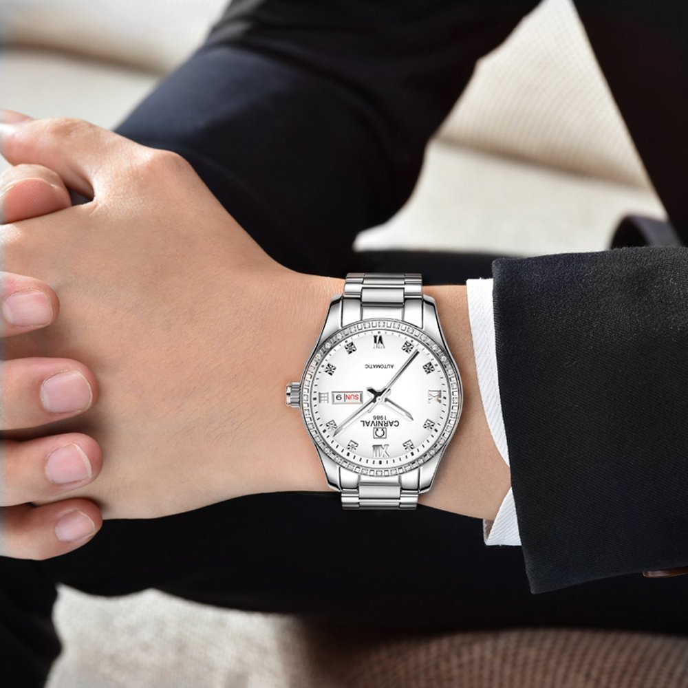 Gosasa Automatic Mechanical Watch for Men and Women - Sapphire Glass, Stainless Steel, Couple Matching Set - Perfect Gift for Anniversary, Wedding, Valentine's Day