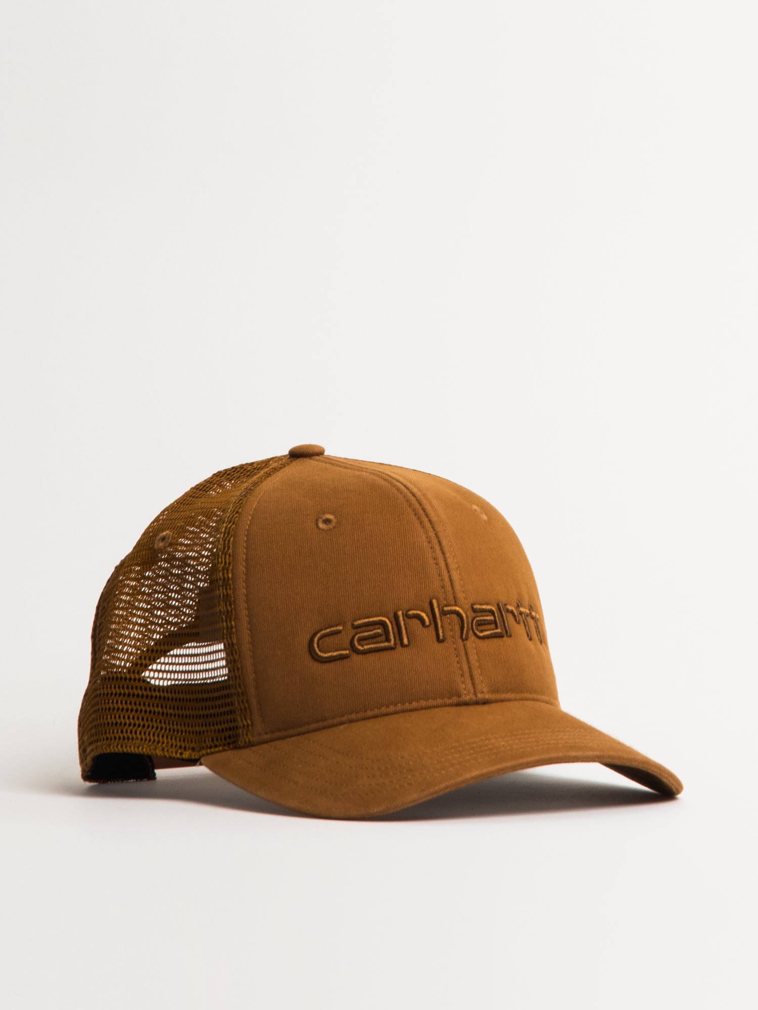Carhartt Canvas Mesh Back Logo Graphic Hat for Men & Women - Breathable Adjustable Baseball Cap for Outdoor Work, Hiking & Casual Wear