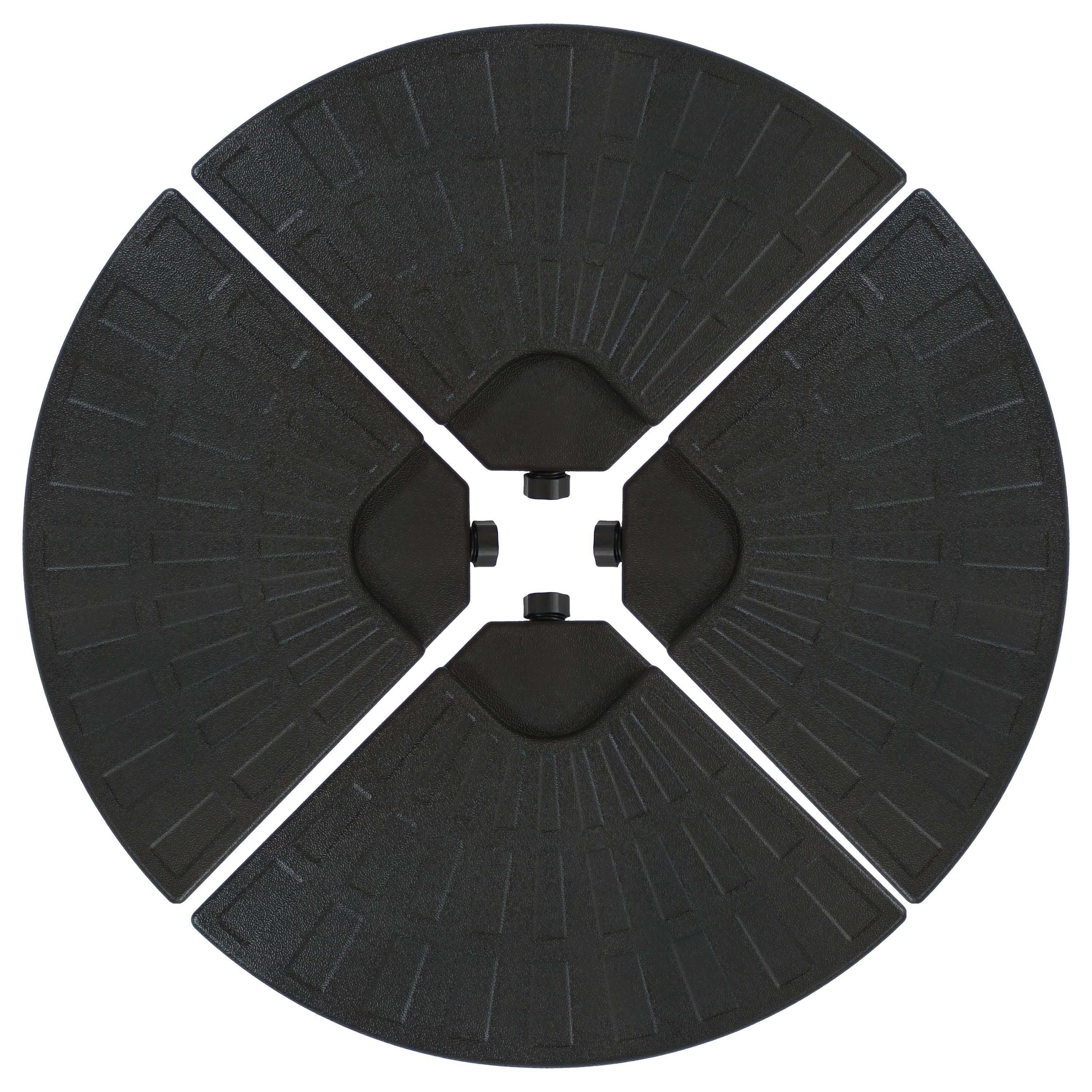 Heavy Duty Cantilever Offset Patio Umbrella Base Weights - Set of 4 for Outdoor Stability - Perfect for Poolside, Backyard, and Patio Use
