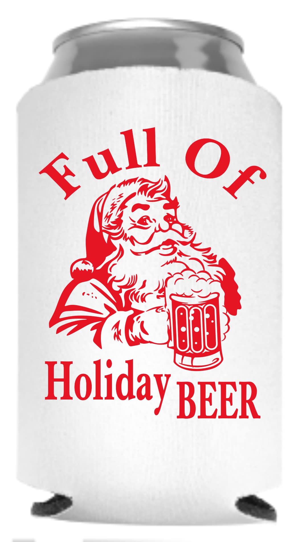 Santa Beer Can Cooler - Christmas Stocking Stuffer Gift for Men | Holiday Party Favor with Beer | Perfect for Christmas Parties, Office Gifts & Secret Santa Exchanges