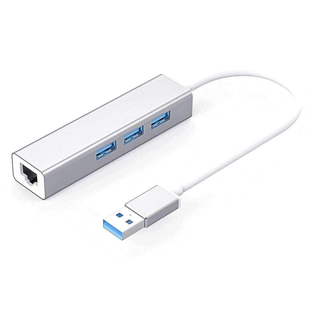 REDAB USB 3.0 to Gigabit Ethernet Adapter - Type-C to RJ45 Splitter Converter for Laptop, MacBook, PC - High-Speed Wired Internet Connection for Gaming, Streaming & Remote Work