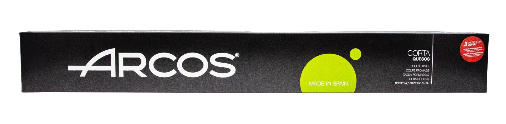 Arcos 16-Inch Cheese Knife - 400mm Nitrum Stainless Steel Blade with Ergonomic POM Handle (1150g, Black) - Perfect for Gourmet Cheese Boards, Charcuterie & Kitchen Use