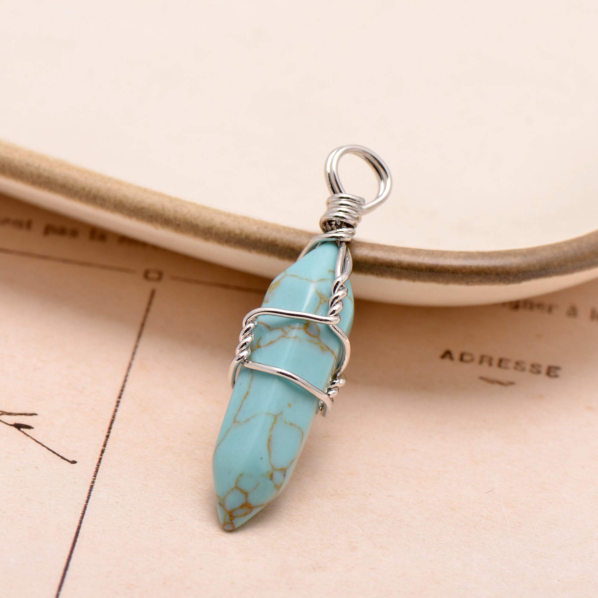 Paialco Genuine Hand-Wired Crystal Point Chakra Healing Pendant Necklace - Natural & Created Gemstones for Energy Balancing & Spiritual Wellness | Perfect for Meditation, Yoga & Reiki Healing Sessions