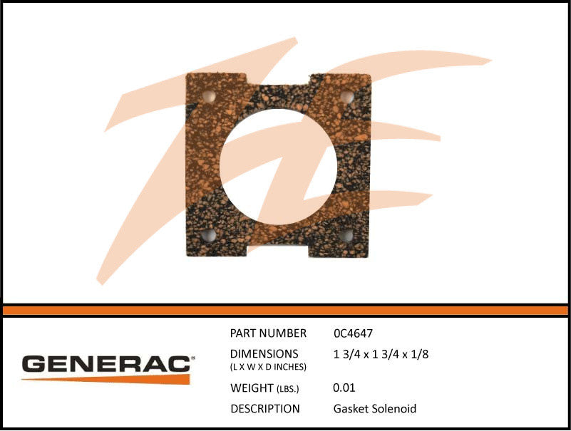 0C4647 Fuel Solenoid Gasket Replacement - Compatible with John Deere, Kubota & More - High-Temperature Resistant Seal for Tractor, Mower & Diesel Engines - Perfect for Engine Repairs & Maintenance
