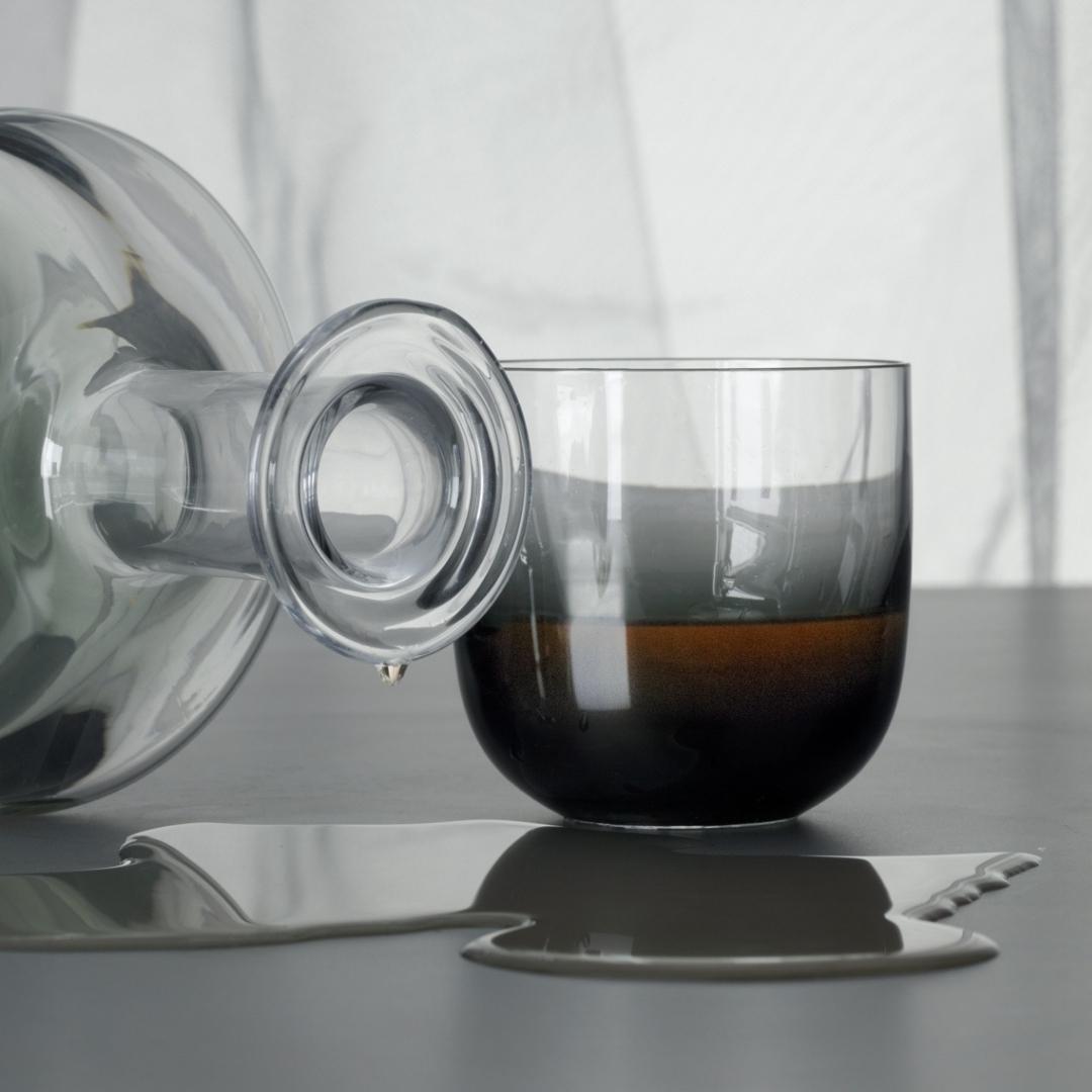 TOM DIXON Tank Whiskey Glasses Set of 2 (300ml) - Elegant Black Barware for Scotch, Bourbon & Cocktails - Perfect for Home Bars, Gifts & Entertaining