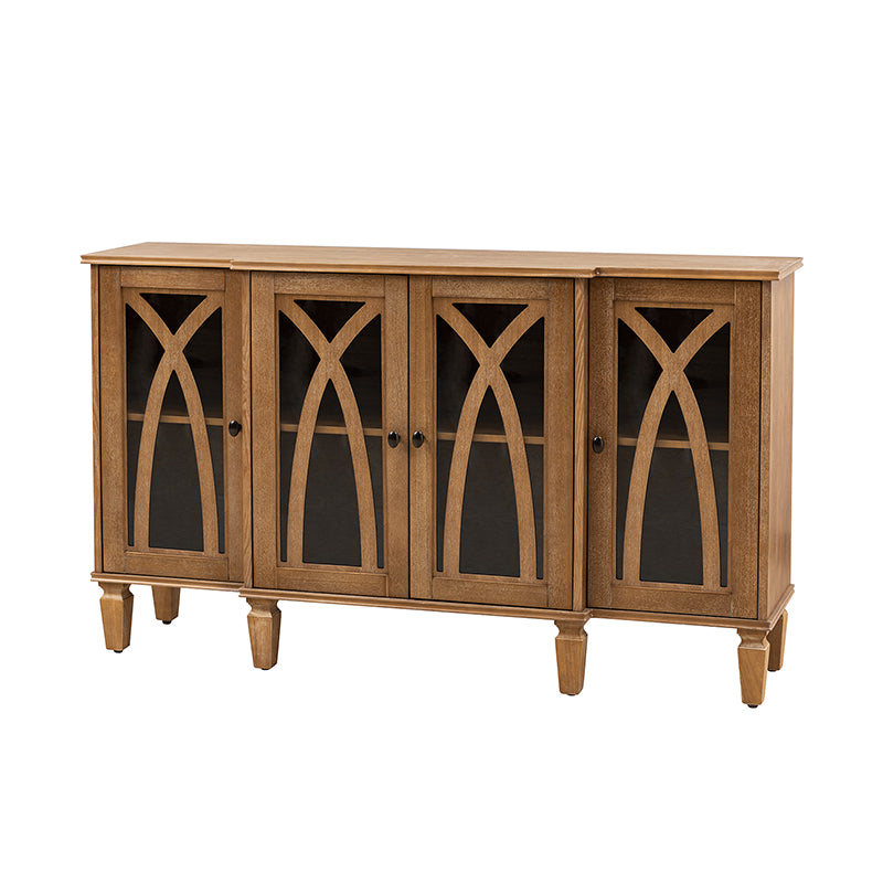 Danny 60-Inch Wide Sideboard Buffet Cabinet - Modern Wood Storage Console Table for Dining Room, Living Room & Entryway