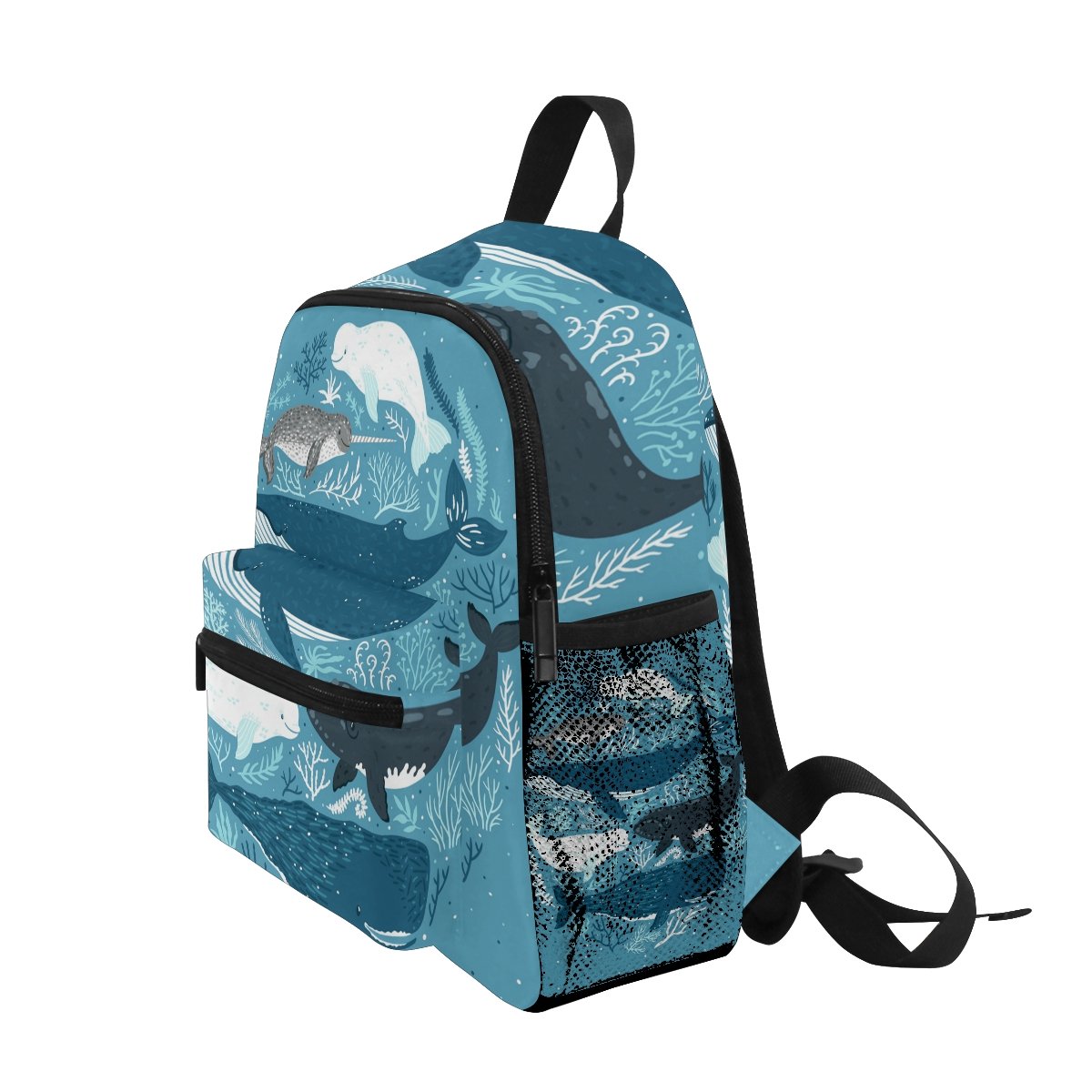 Whale Print Waterproof Preschool Backpack for Boys & Girls - Durable Kindergarten & Nursery School Bag for Toddlers - Perfect for Daycare, Travel & Outdoor Adventures
