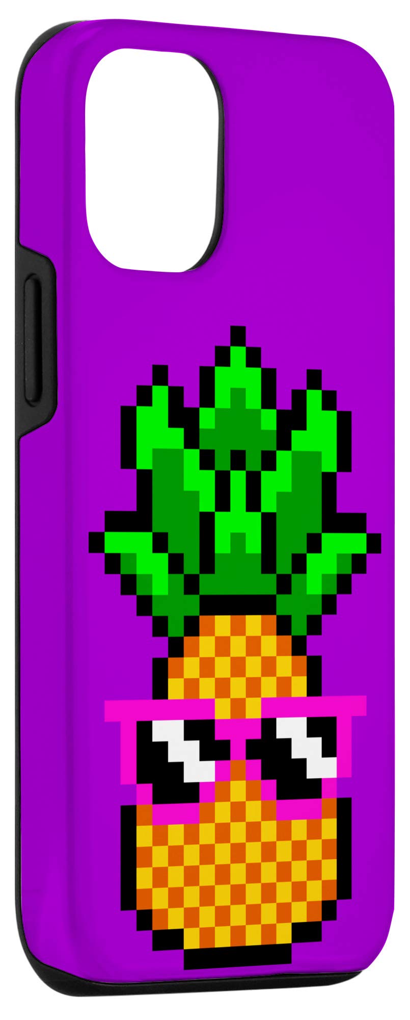 Retro 8-Bit Pineapple Sunglasses Case for iPhone 12/12 Pro - Cute Gamer Girl Accessory - Perfect for Gaming, Beach & Summer Outfits