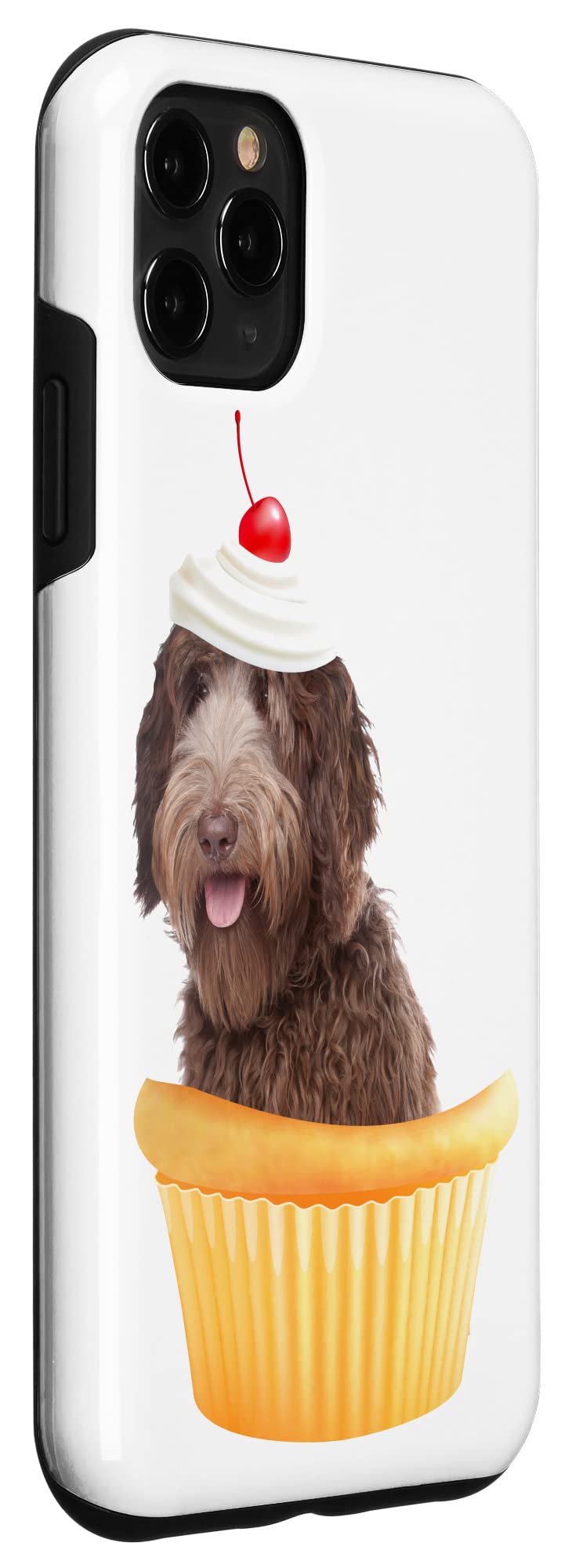 iPhone 11 Pro Max Case - Cute Cupcake & Puppy Design - Durable Shockproof Cover for Labradoodle Lovers - Perfect for Everyday Use, Travel & Gift Giving