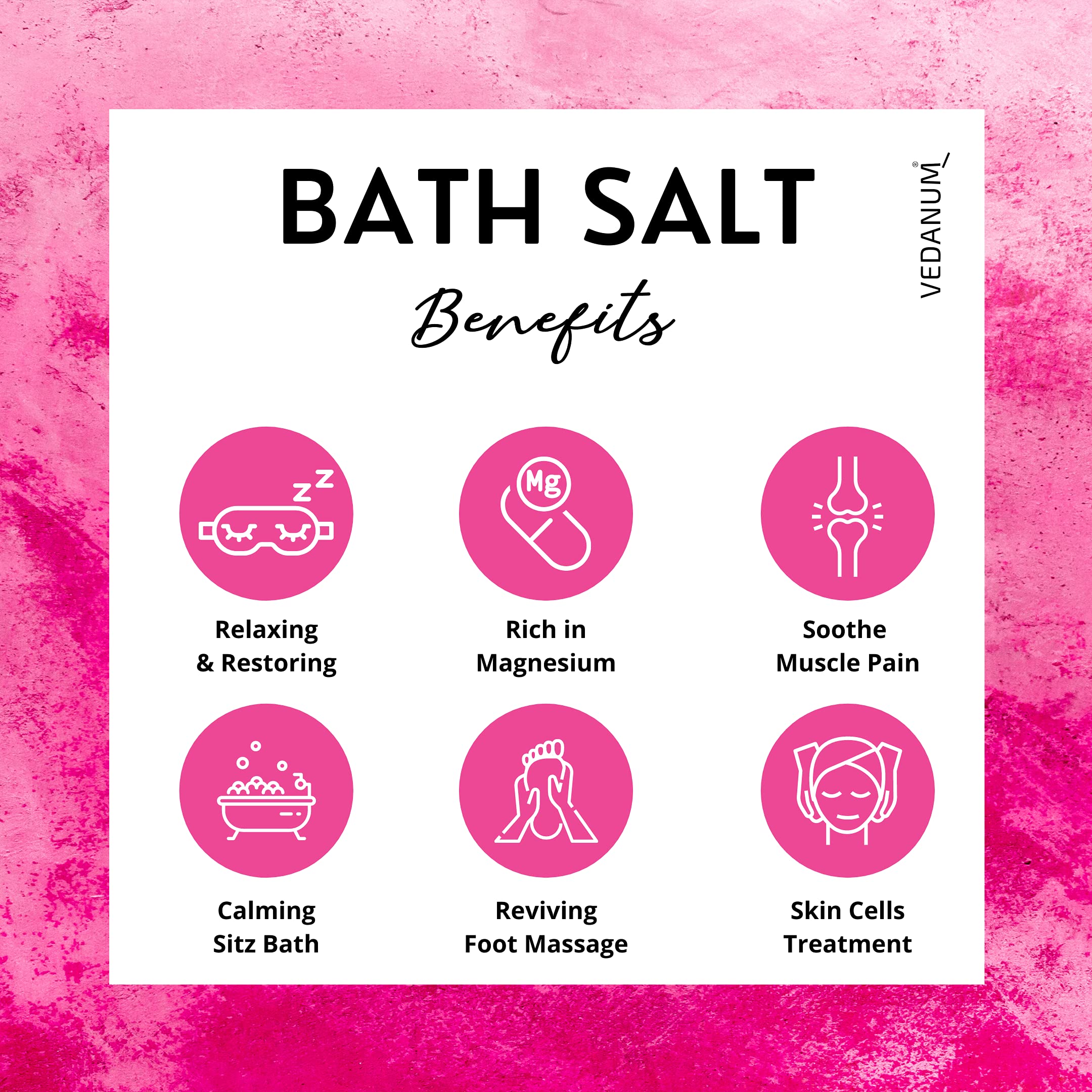 Premium Aromatic Rose & Geranium Bath Salt for Skin Nourishment, Relaxation, Foot Massage & Pain Relief - 200g Jar - Perfect for Spa Nights, Stress Relief & Aromatherapy at Home