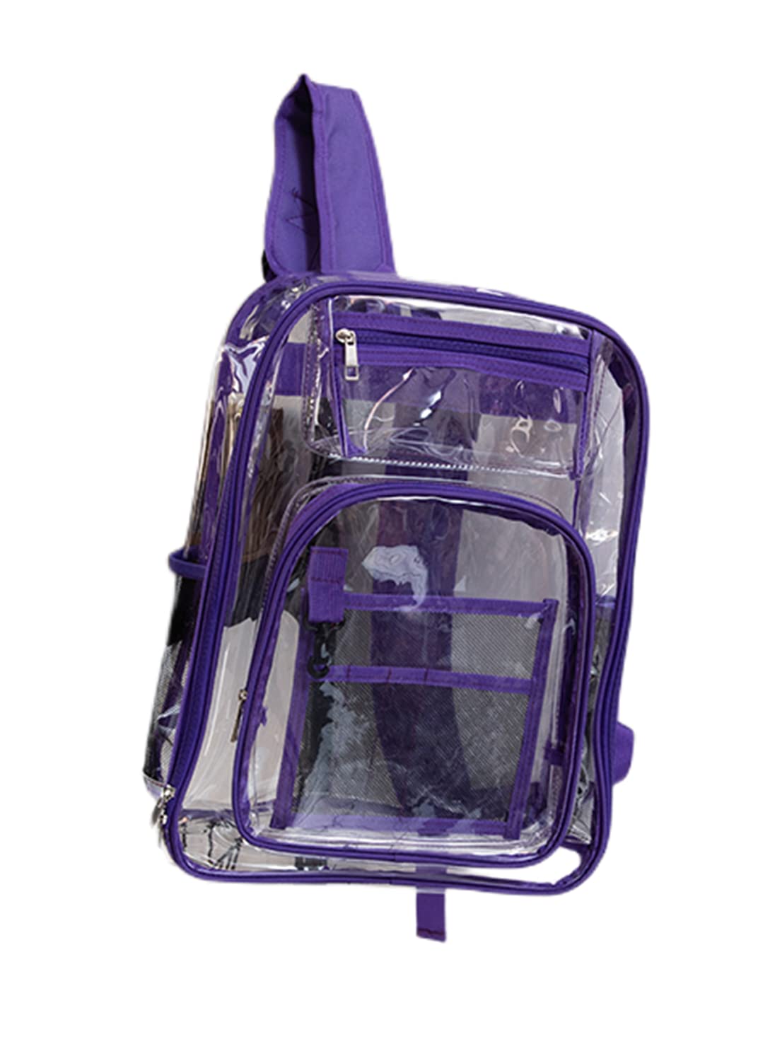 Transparent PVC Jelly Backpack - Large Capacity Waterproof School Bag for Women & Girls (Purple) | Perfect for School, Travel, Gym & Beach Day Essentials