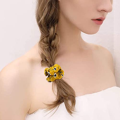 Shidara Chiffon Scrunchies for Women & Girls – Soft Elastic Hair Bands, Scrunchy Hair Ties (8-Piece Set, Multi-Color) – Perfect for School, Work, Gym & Everyday Styling