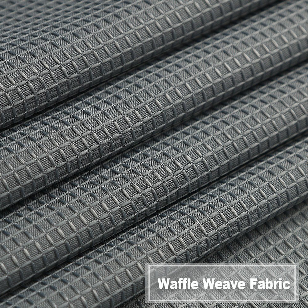 Waffle Woven Textured Short Curtains for Kitchen & Bathroom - Waterproof Window Coverings, 30