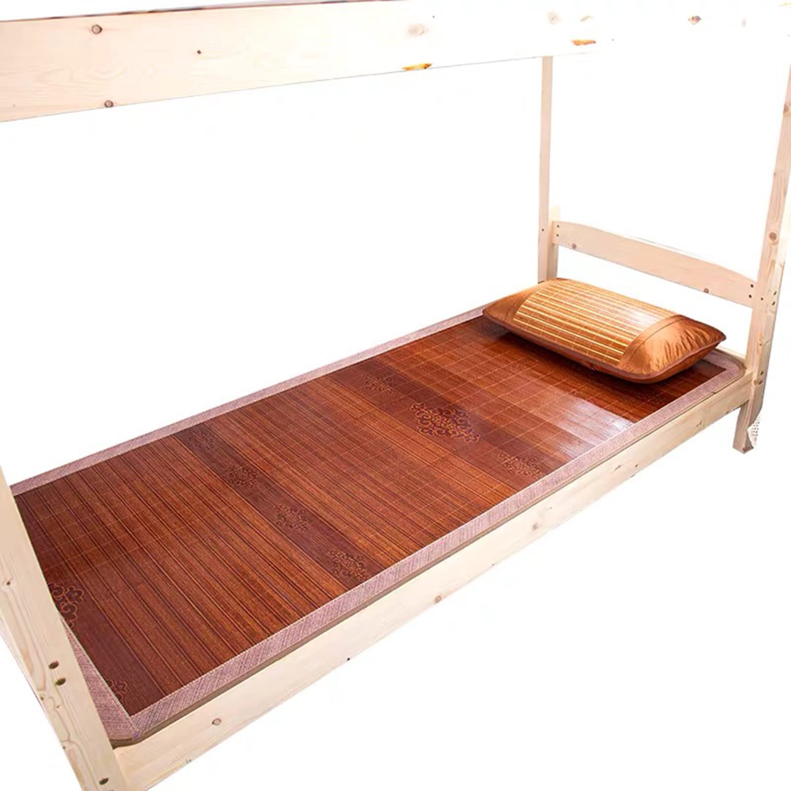 Bamboo Cooling Mattress Topper - Summer Sleeping Pad with Ice Silk Technology for Bunk Beds, Single, Double & Queen Size (100x190cm/3.3x6.2ft) - Stay Cool All Night for Hot Sleepers, Dorm Rooms & Summer Camping