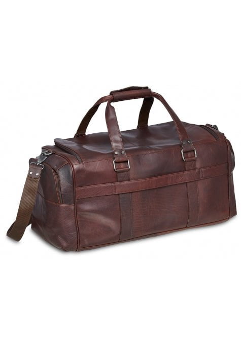 Premium Mancini Buffalo Collection Genuine Leather Duffle Bag - Stylish Travel Duffel for Men & Women - Perfect for Gym, Weekend Trips & Business Travel