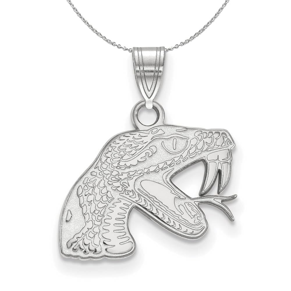 Florida A&M University Black Bow Sterling Silver Pendant Necklace - Perfect for Graduation Gifts, School Spirit & Jewelry Lovers