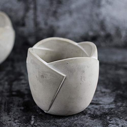 NICOLE Large Concrete Pot Molds for Succulents - DIY Cement Planter Molds, Handmade Candle Holder Making Tools - Perfect for Home Decor, Garden Planters & Craft Projects