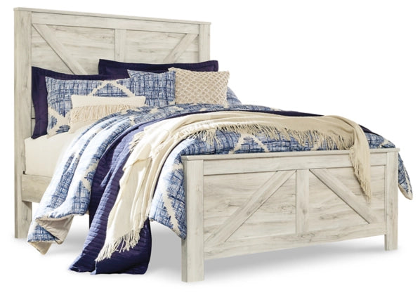 Bellaby Cross Back King Panel Bed - Elegant Upholstered Headboard for Master Bedroom, Perfect for Modern & Classic Home Decor