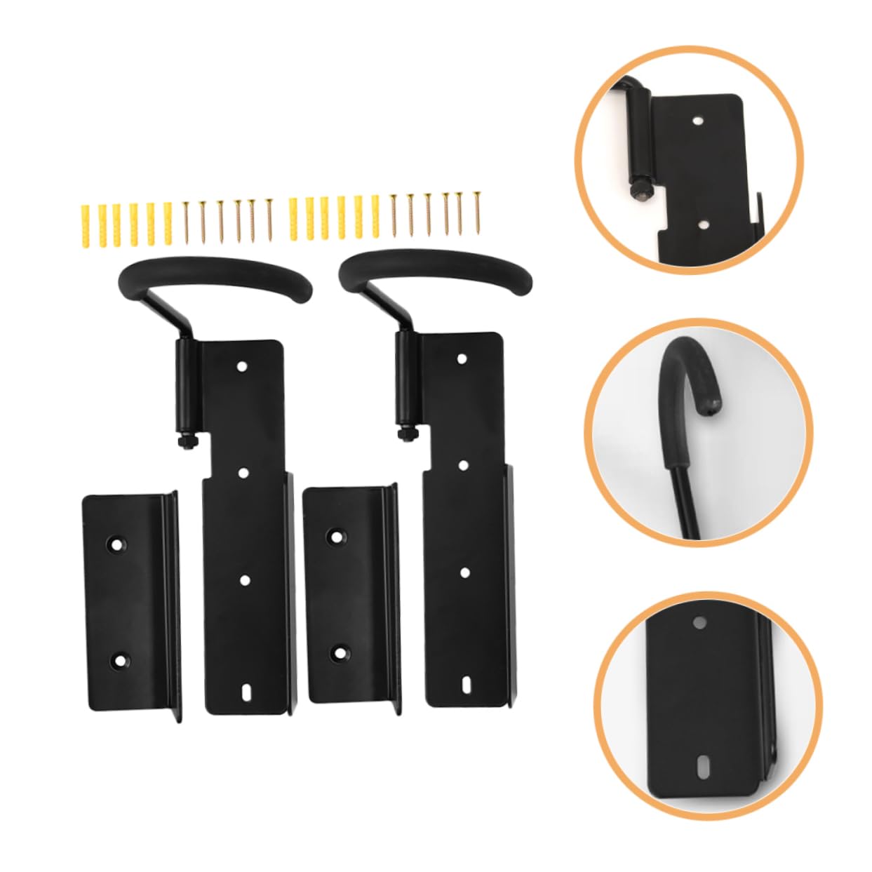 Outanaya 2-Pack Bike Wall Mount Rack - Heavy Duty Bicycle Storage Hanger for Garage, Secure & Sturdy Bike Holder - Perfect for Garage Organization & Space Saving Bike Storage