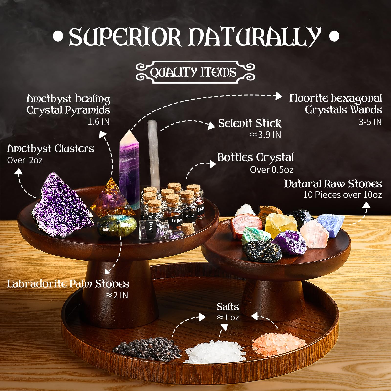 200-Piece Witchcraft Starter Kit for Beginners - Complete Wiccan Supplies & Tools with Wooden Box | Spell Casting, Altar Setup & Ritual Practice