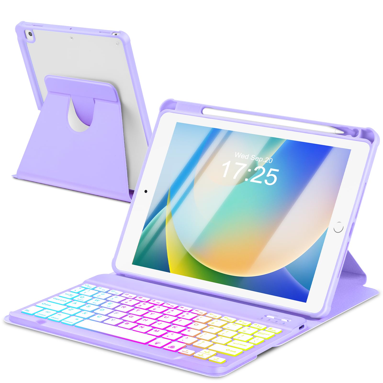 Premium Magnetic Detachable Wireless Keyboard Case for iPad 9th/8th/7th Gen 10.2