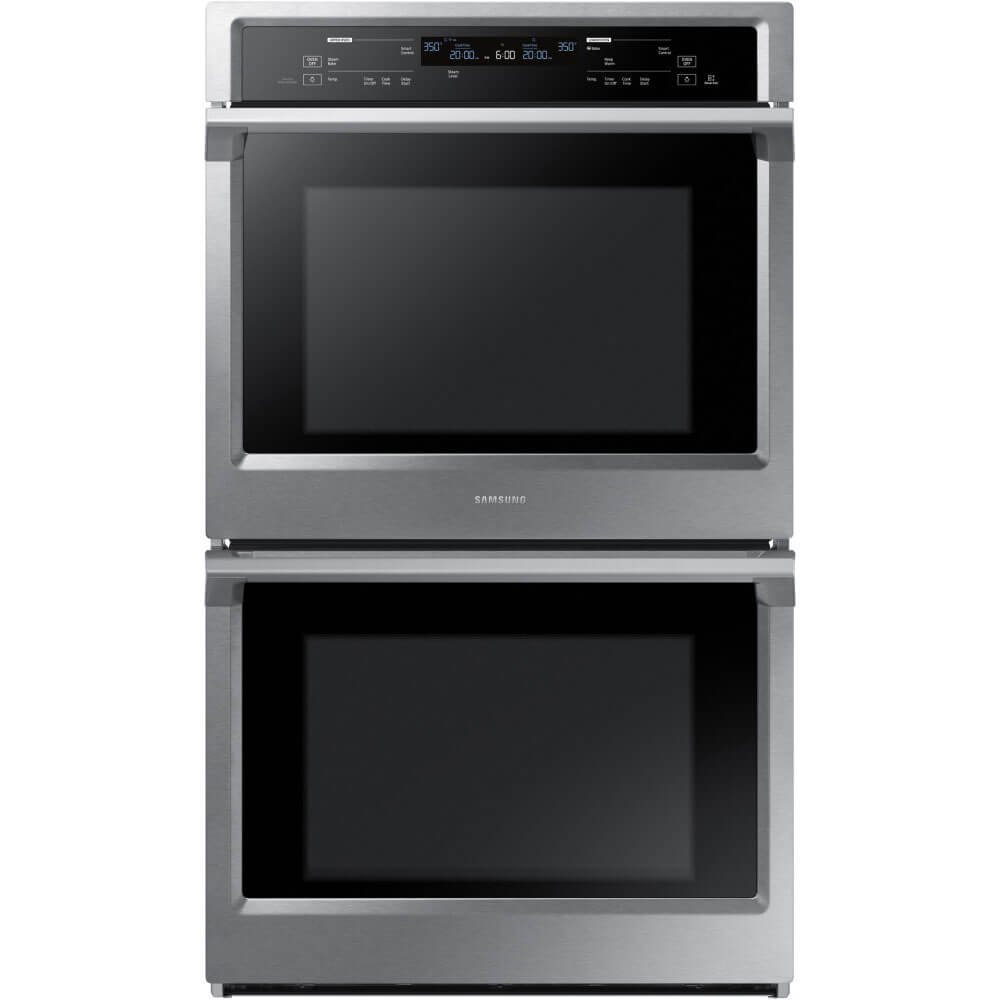 Samsung NV51K6650DS 30 Inch 10.2 Cu Ft Stainless Steel Electric Double Wall Oven with Top Broiler - Perfect for Large Family Cooking, Holiday Baking & Modern Kitchen Upgrade