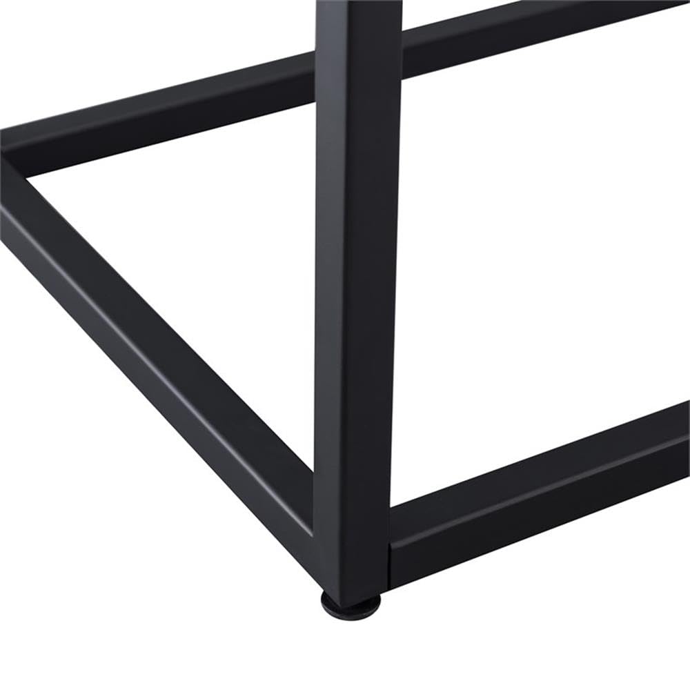 Henn&Hart 42 Inch Blackened Bronze Metal and Glass Console Table - Entryway Sofa Table, Hallway Accent Furniture for Living Room, Foyer & Bedroom Decor