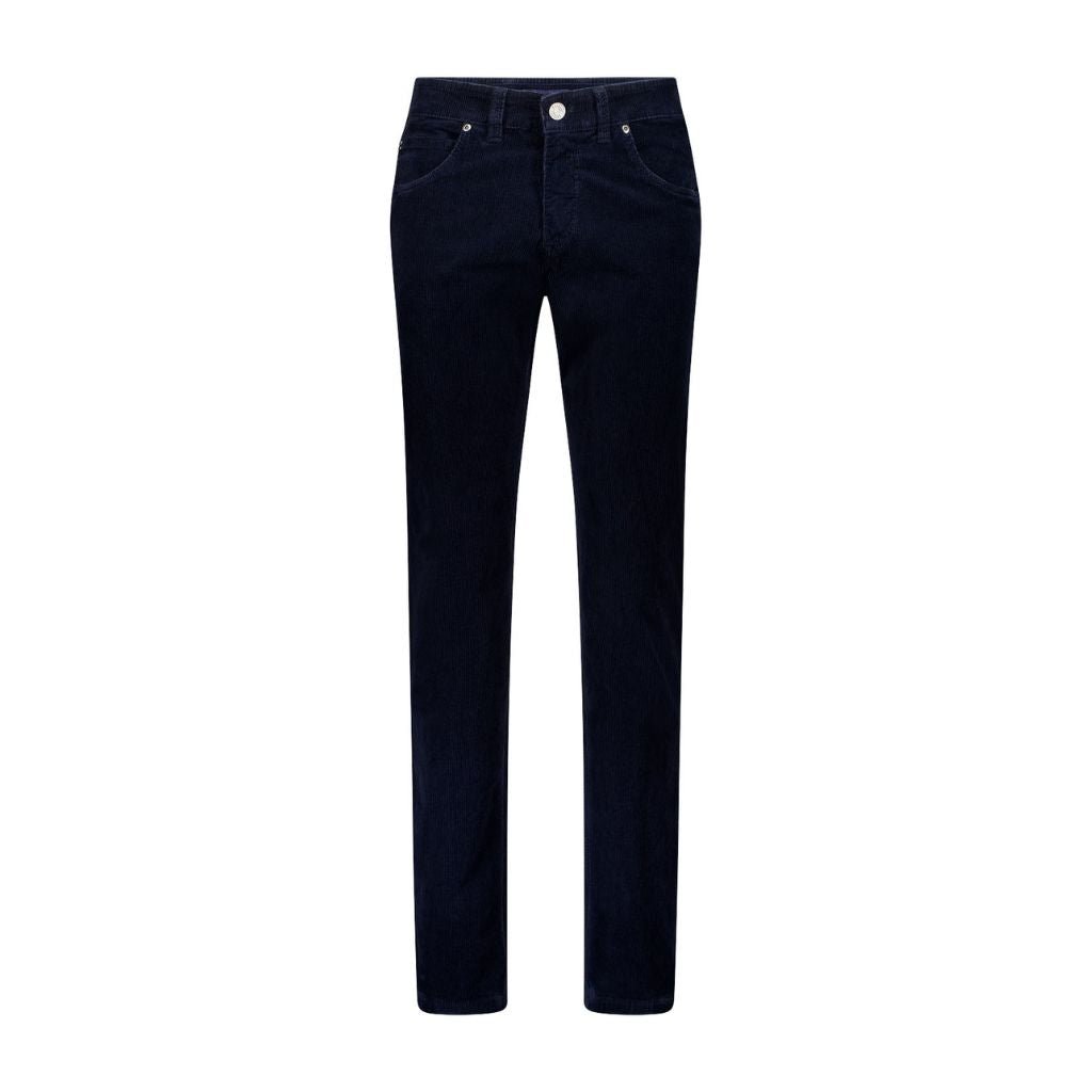 GARDEUR Bill 3 Corduroy Chino Pants for Men - Classic Navy Blue Casual Trousers | Perfect for Office, Business Casual & Everyday Wear