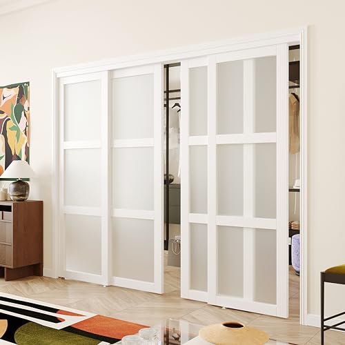 3 Panel Frosted Glass