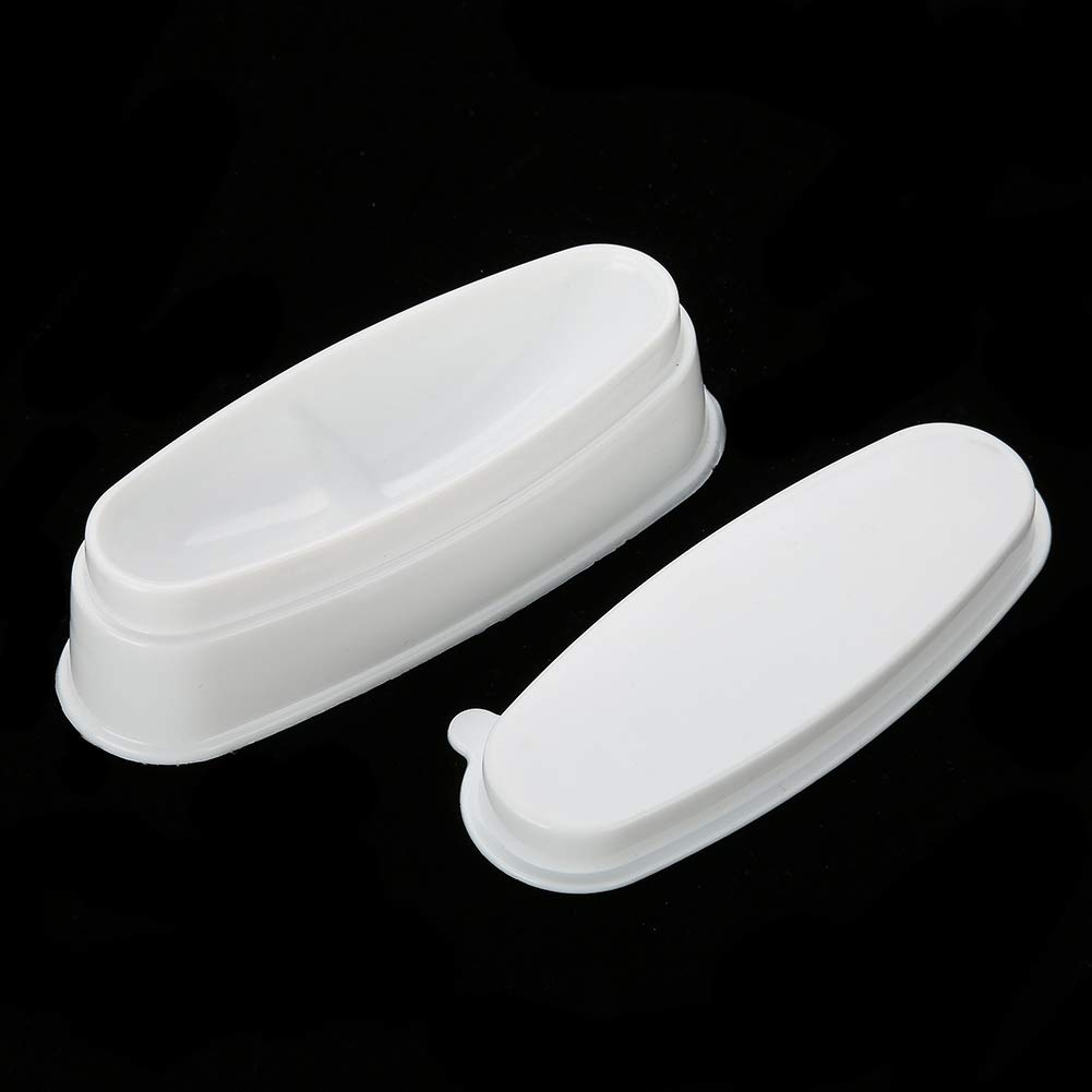 Portable White Nail Dip Powder Tray - Professional Manicure Mold Container for Nail Art & Dipping Powder Application | Perfect for Salon, Home Use & Travel Nail Care Kit