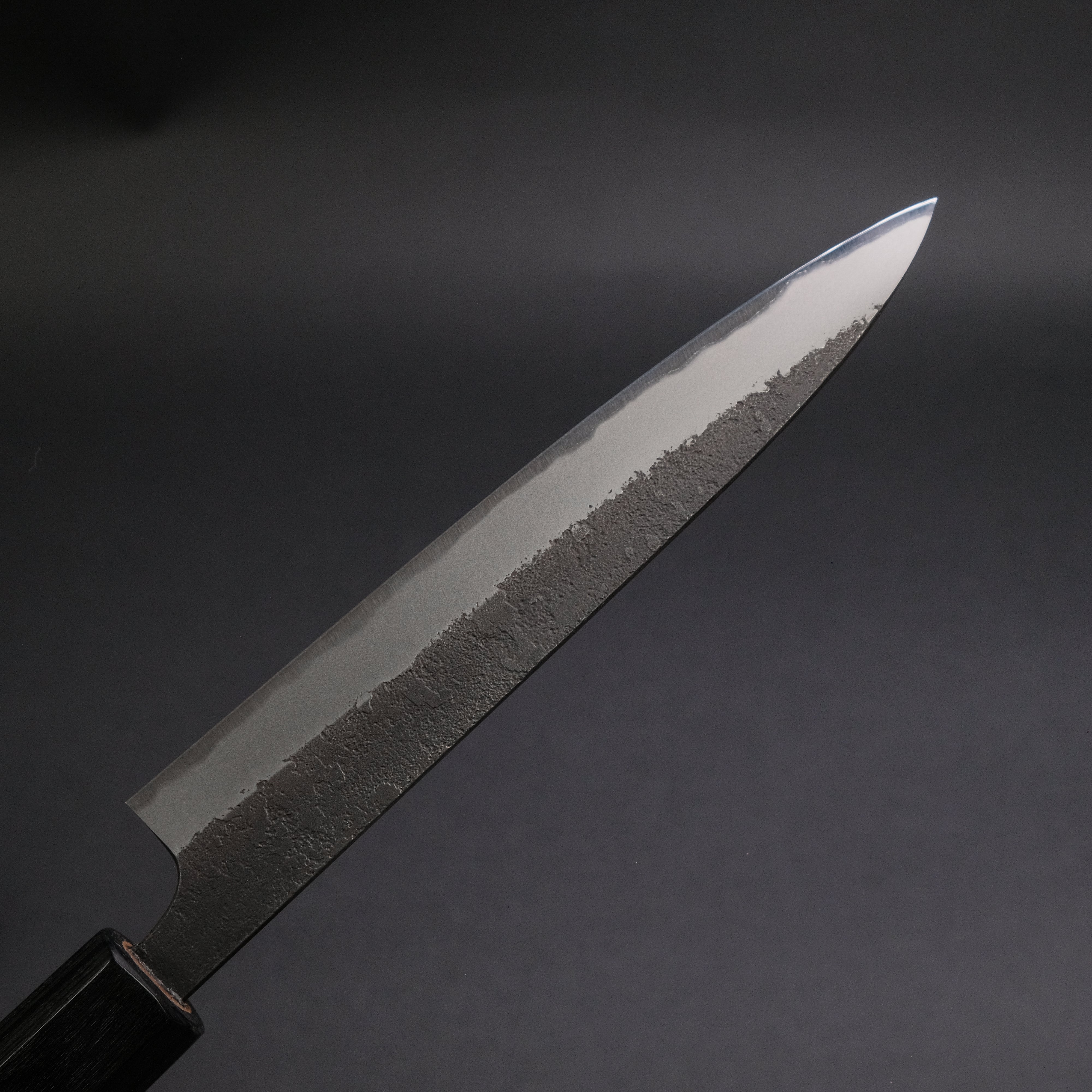Premium Akifusa Wakui Kurouchi Nashiji Blue #2 Petty Knife 165mm - Handcrafted Japanese Chef Knife with Ebony Wood Handle - Perfect for Slicing, Dicing & Precision Cutting in Professional Kitchens & Home Cooking