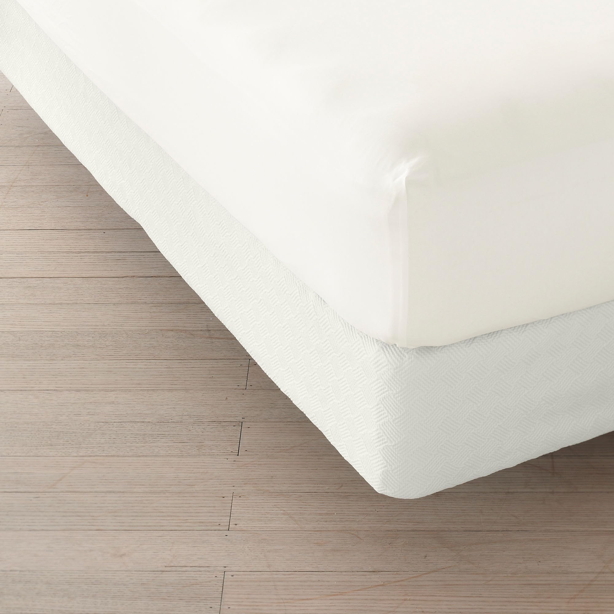 Lands' End Matelasse Box Spring Cover Ivory Full - Premium Bed Skirt for Bedroom Decor & Comfort