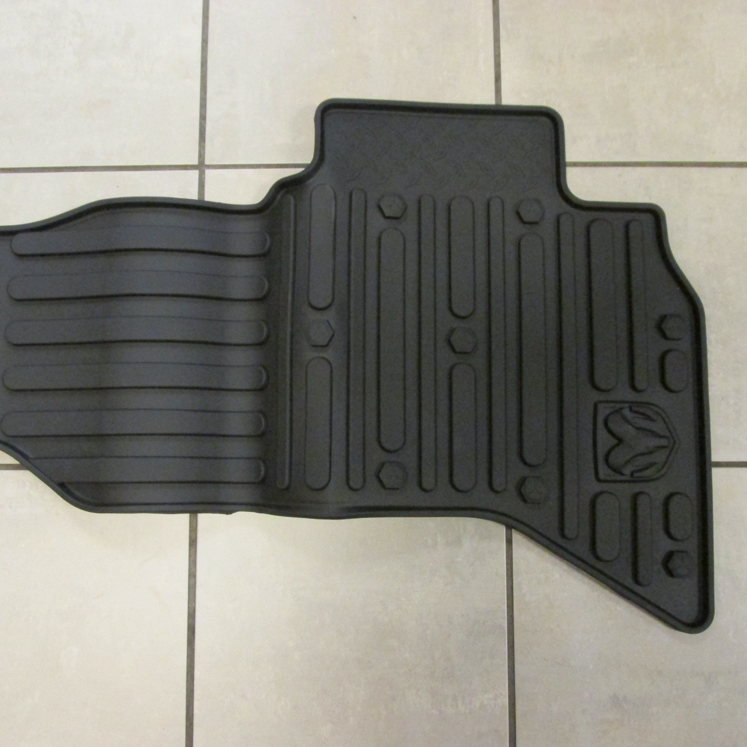 Mopar 82213406 Black All-Weather Floor Mats for Jeep Wrangler & Gladiator - Durable, Non-Slip Car Floor Liners for Off-Road, Snow, Mud & Rain Protection