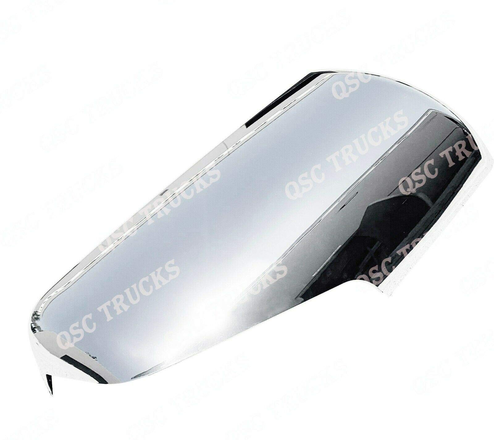 QSC Chrome Door Mirror Covers Pair for Freightliner Cascadia 2018+ - Left & Right Side Truck Accessories - Perfect for Replacement & Customization