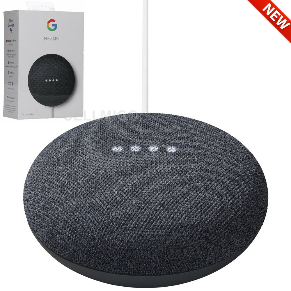 Google Nest Mini (2020) - Smart Voice Assistant & Bluetooth Speaker with Google Assistant, US Warranty - Charcoal Black - Perfect for Home Automation, Music Streaming & Smart Device Control