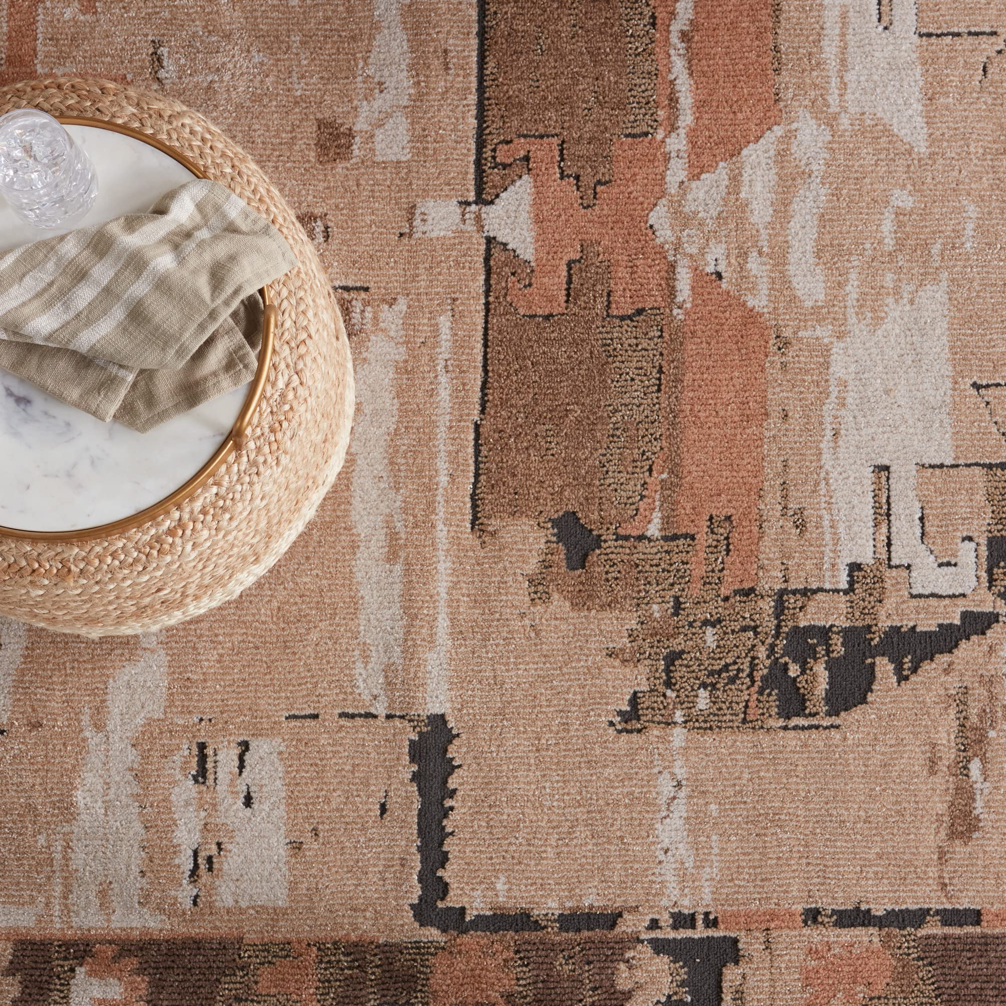 Jaipur Living Naomi Medallion Beige/Tan 5'x8' Area Rug - Soft & Durable for Living Room, Playroom, Home Office & Dining Room - Perfect for Family Gatherings & Cozy Home Decor
