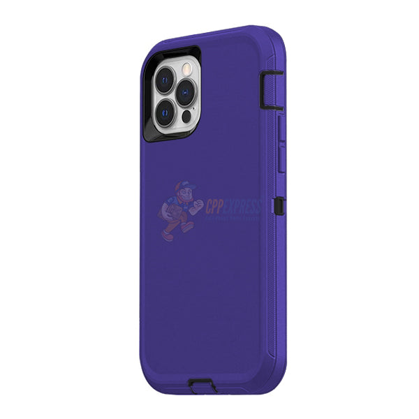 iPhone 14 Pro Max Shockproof Defender Case - Heavy Duty Protection Cover in Purple | Perfect for Outdoor Activities, Travel & Everyday Use