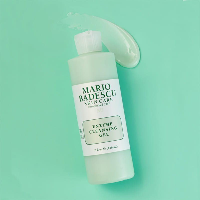 Mario Badescu Enzyme Cleansing Gel - Gentle Exfoliating Face Wash for Acne & Blackheads - Perfect for Daily Skincare Routine & Travel