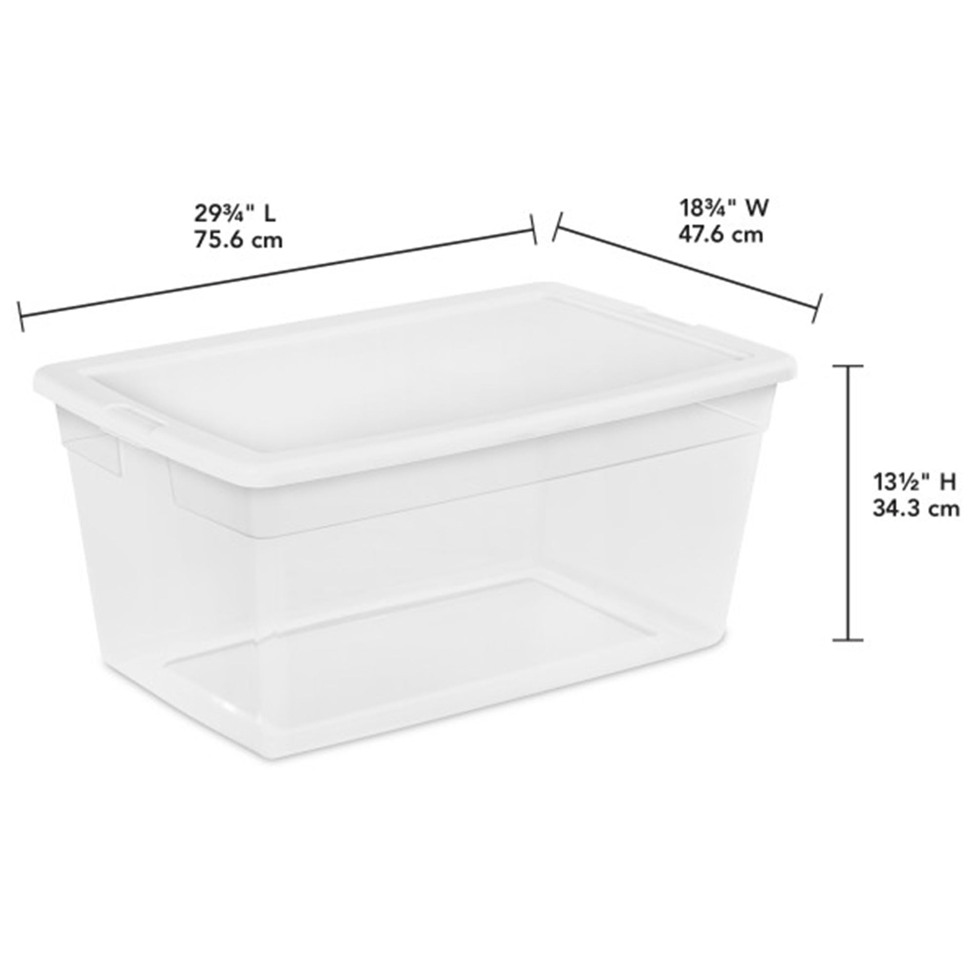 Sterilite 12-Pack 90 Quart Clear Plastic Storage Bins with Snap-On Lids - Stackable Organizer Boxes for Home, Office, Garage & Closet Organization