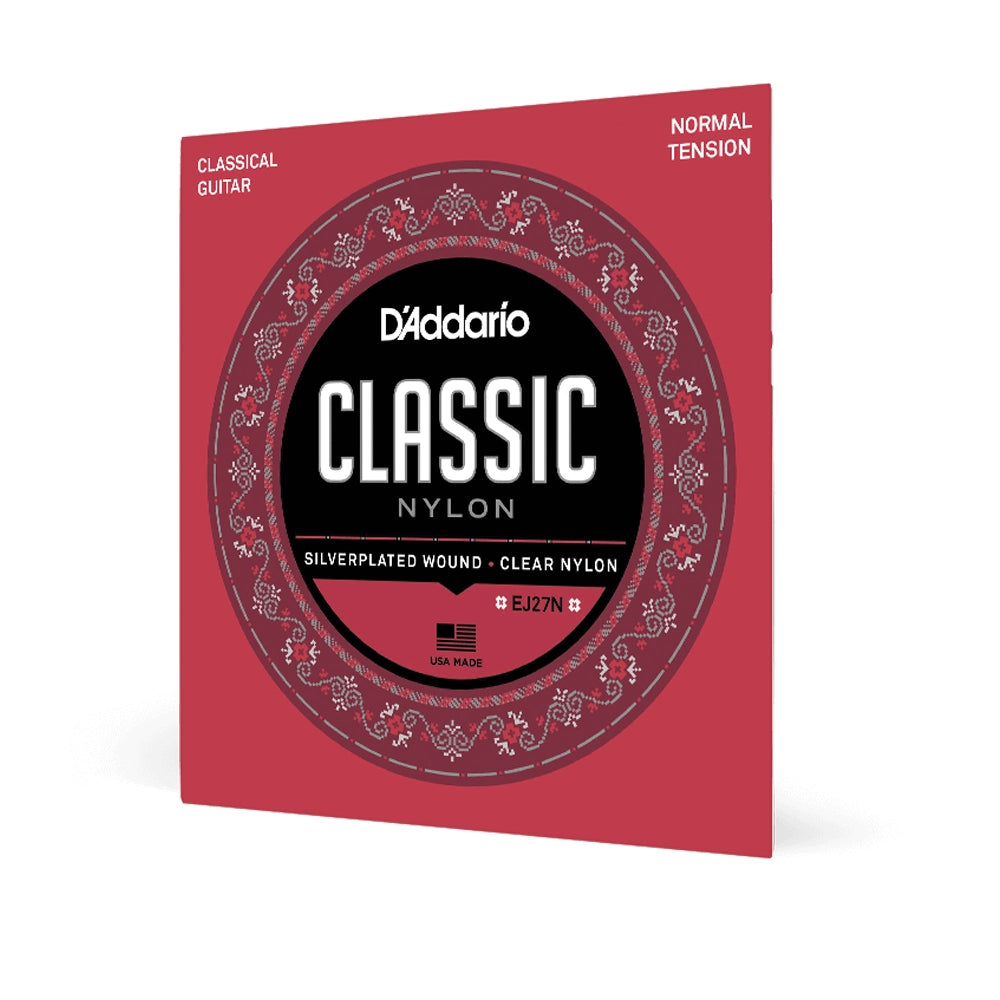 D'Addario EJ27N Normal Tension Classical Guitar Strings - Premium Nylon Strings for Classical & Flamenco Guitar - Perfect for Performances, Practice & Studio Recording