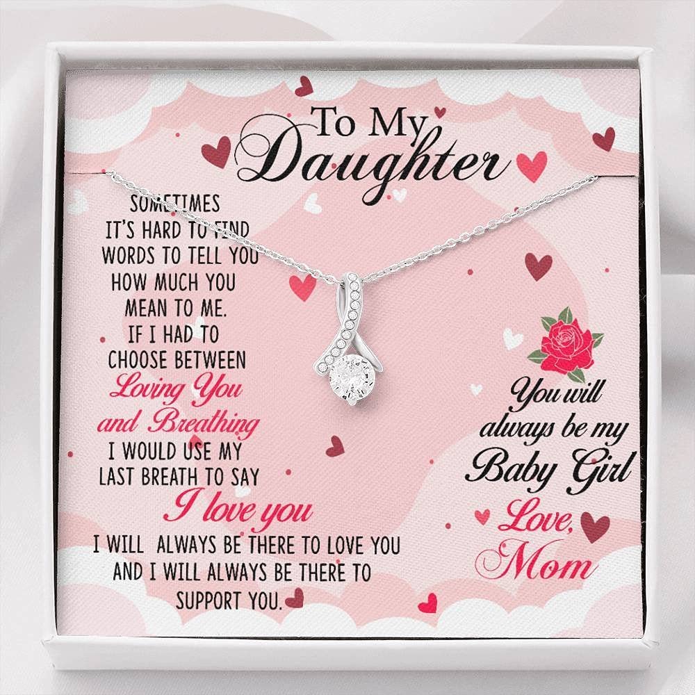 Personalized Jewelry Gift for Daughter - 'You Will Always Be My Baby Girl' Engraved Necklace - Mother to Daughter Birthday Gift, Sterling Silver Pendant - Perfect for Birthdays, Graduation & Special Occasions