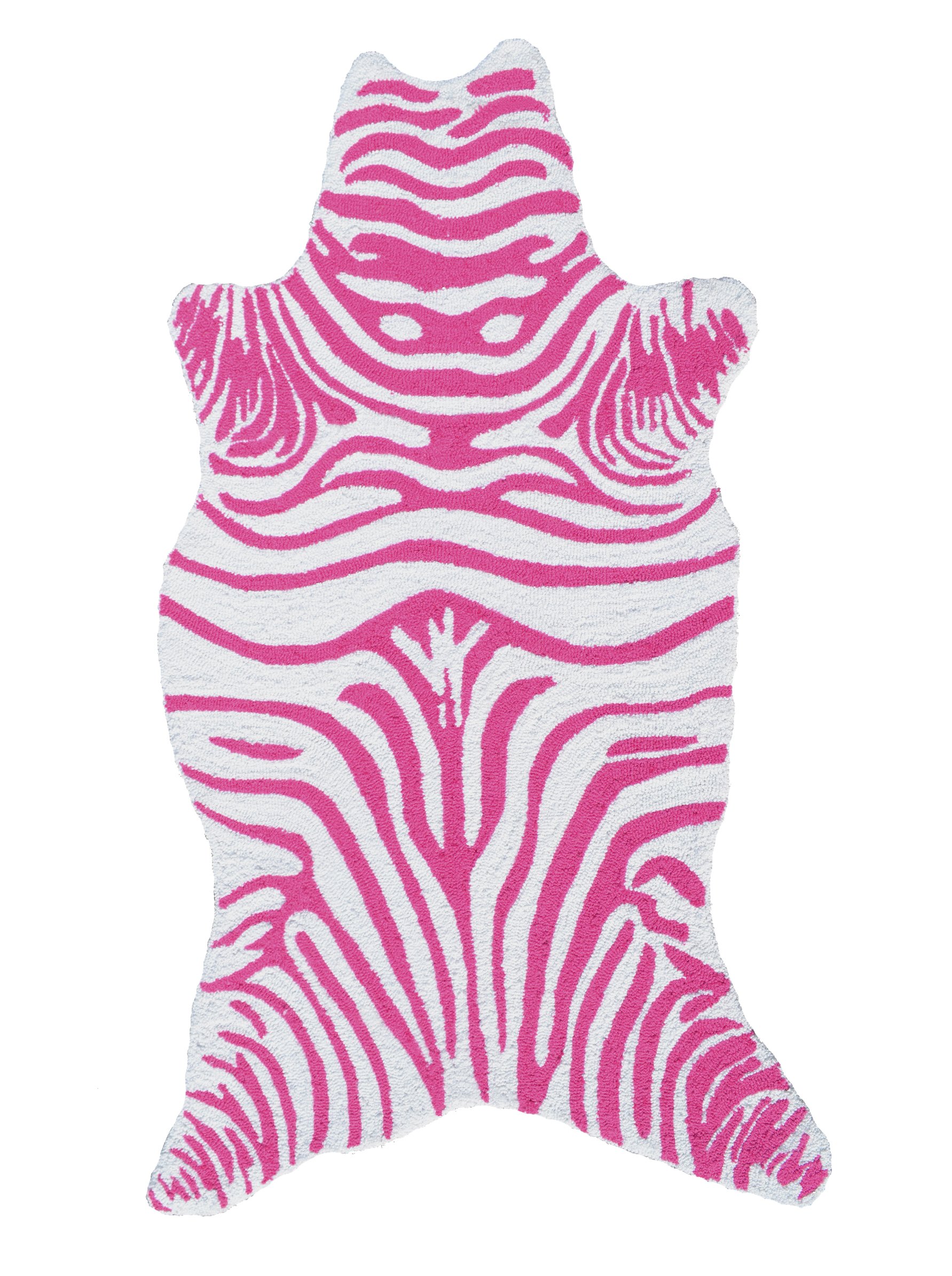 Handmade Mini Zebra Pink Multicolor Area Rug - Soft Boho Chic Accent Rug for Living Room, Bedroom & Nursery | The Rug Market